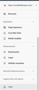 Where to find backlinks in Search Console